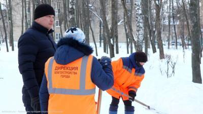 Рязанский парк Гагарина расчистили от снега