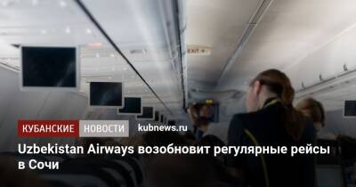 Uzbekistan Airways возобновит регулярные рейсы в Сочи - kubnews.ru - Москва - Сочи - Краснодарский край - Краснодар - Узбекистан - Ташкент