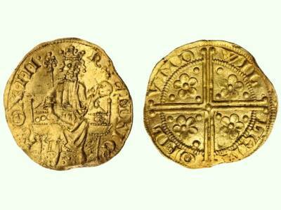 Редкая золотая монета XIII века продана на аукционе за 873 000 долларов