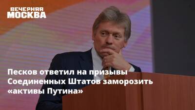 Песков ответил на призывы Соединенных Штатов заморозить «активы Путина»