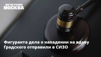 Фигуранта дела о нападении на вдову Градского отправили в СИЗО