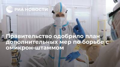 Правительство одобрило план дополнительных мер по борьбе с омикрон-штаммом коронавируса