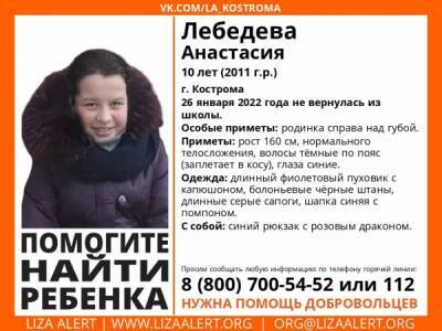 В Костроме бесследно исчезла 11-летняя девочка