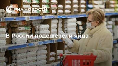 Росстат: в России с 15 по 21 января куриные яйца в среднем подешевели на 1,32%