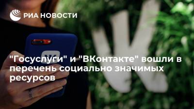 Депутат Хинштейн: "Госуслуги" и "ВКонтакте" вошли в перечень социально значимых ресурсов