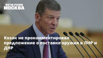 Козак не прокомментировал предложение о поставке оружия в ЛНР и ДНР