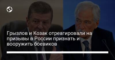 Грызлов и Козак отреагировали на призывы в России признать и вооружить боевиков