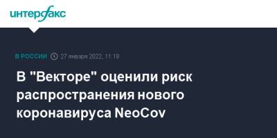 В "Векторе" оценили риск распространения нового коронавируса NeoCov - interfax.ru - Москва - Юар