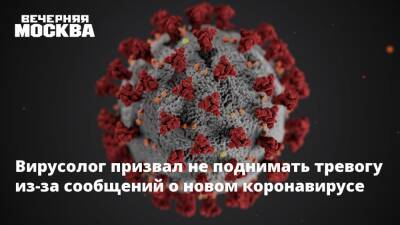 Вирусолог призвал не поднимать тревогу из-за сообщений о новом коронавирусе