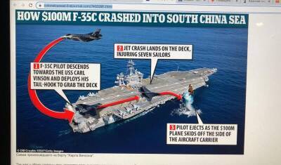 Китай хотел бы раскрыть секреты упавшего в море американского истребителя F-35С