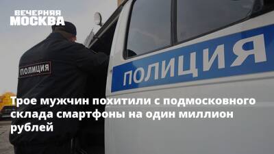 Трое мужчин похитили с подмосковного склада смартфоны на один миллион рублей