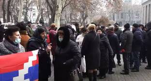 Участники акции в Ереване потребовали признать Нагорный Карабах