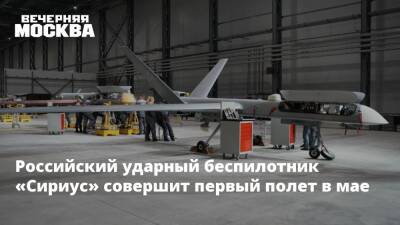 Российский ударный беспилотник «Сириус» совершит первый полет в мае