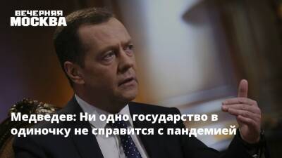 Медведев: Ни одно государство в одиночку не справится с пандемией