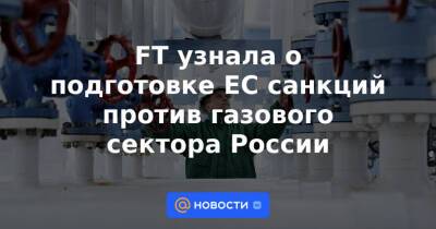 FT узнала о подготовке ЕС санкций против газового сектора России