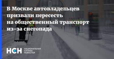 В Москве автовладельцев призвали пересесть на общественный транспорт из-за снегопада