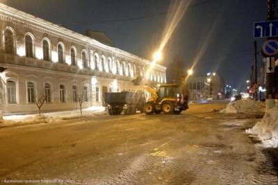 За ночь 28 января с улиц Рязани вывезли более 5 тысяч кубометров снега