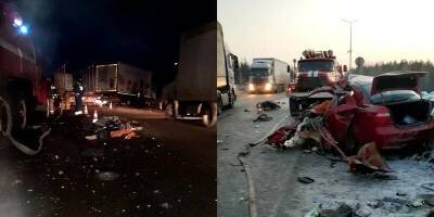 На Урале в результате ДТП с участием грузовика погиб мужчина и младенец