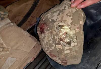Обнародовано фото каски бойца ВСУ, пробитой пулей снайпера | Новости и события Украины и мира, о политике, здоровье, спорте и интересных людях