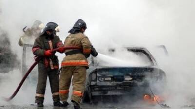 В Люберцах после пожара в машине нашли человеческий труп
