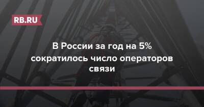 В России за год на 5% сократилось число операторов связи - rb.ru - Россия