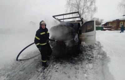 В Кимрах Тверской области во время движения загорелась «Газель»