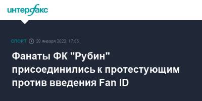 Фанаты ФК "Рубин" присоединились к протестующим против введения Fan ID