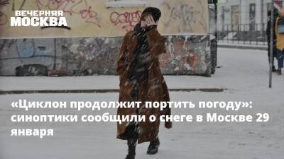 «Циклон продолжит портить погоду»: синоптики сообщили о снеге в Москве 29 января