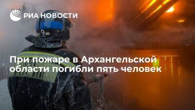 В Архангельской области при пожаре погибли пять человек, в том числе четверо детей