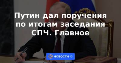 Путин дал поручения по итогам заседания СПЧ. Главное