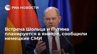 Немецкие СМИ: встреча канцлера ФРГ Шольца с президентом Путиным планируется в январе