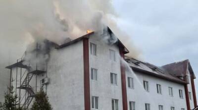 Под Киевом горел пятиэтажный отель