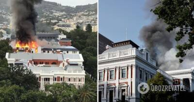 В Кейптауне горит здание парламента ЮАР – фото и видео