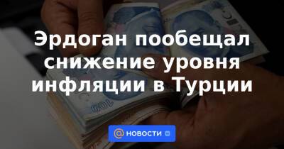 Эрдоган пообещал снижение уровня инфляции в Турции