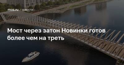 Мост через затон Новинки готов более чем на треть