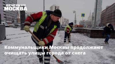 Коммунальщики Москвы продолжают очищать улицы города от снега