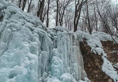Ледяной водопад появился в Нижнем Новгороде