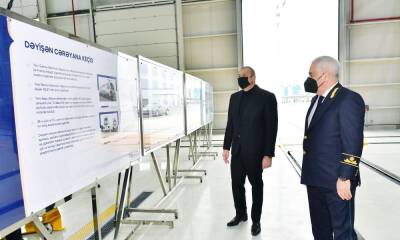 Президент Ильхам Алиев принял участие в открытии локомотивного депо ЗАО «Азербайджанские железные дороги»