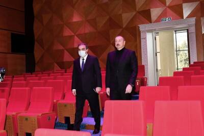 Президент Ильхам Алиев принял участие в открытии нового здания Гянджинского государственного драматического театра