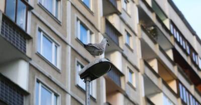 TV3: в рижской девиэтажке ветер сорвал балкон; жильцы вынуждены жить в некомфортных условиях