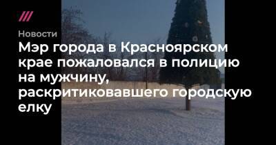 Мэр города в Красноярском крае пожаловался в полицию на мужчину, раскритиковавшего городскую елку