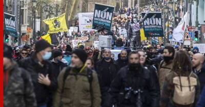 Митингующие против COVID-ограничений в Брюсселе потребовали отставки правительства