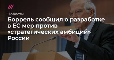 Боррель сообщил о разработке в ЕС мер против «стратегических амбиций» России