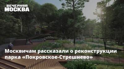 Москвичам рассказали о реконструкции парка «Покровское-Стрешнево»