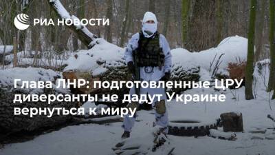 Глава ЛНР Пасечник: подготовленные ЦРУ диверсанты не дадут Украине вернуться к миру