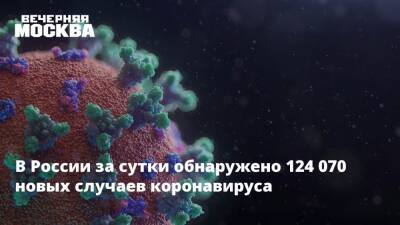 В России за сутки обнаружено 124 070 новых случаев коронавируса