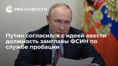 Президент Путин согласился с идеей ввести должность замглавы ФСИН по службе пробации