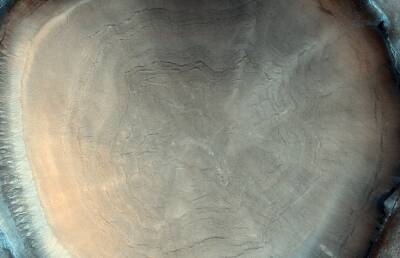 На Марсе обнаружили похожий на древесный пень кратер