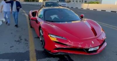 Украинец в Дубае разбил эксклюзивный суперкар Ferrari за миллион долларов (видео)
