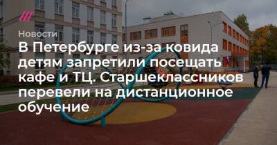 В Петербурге из-за ковида детям запретили посещать кафе и ТЦ. Старшеклассников перевели на дистанционное обучение